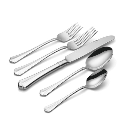 Oneida Cubiertos Finos Juilliard 20 Piezas para 4 Comensales, Acero Inoxidable 18/10, Acabado Espejo