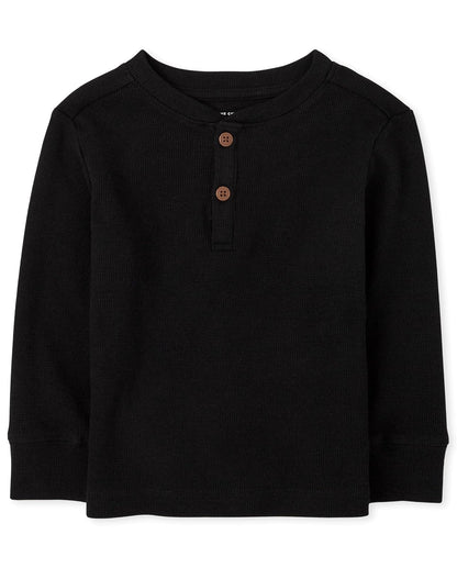 The Children's Place Y Playera térmica Henley de Manga Larga para niño Camisa para bebés niños