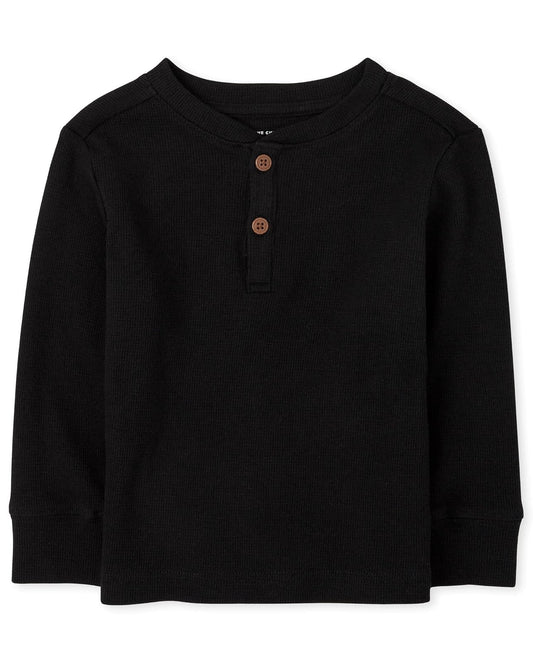The Children's Place Y Playera térmica Henley de Manga Larga para niño Camisa para bebés niños