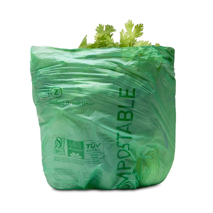 simplehuman Code Z 30 Liner, forro de ajuste personalizado, bolsas de basura compostables en paquetes dispensadores