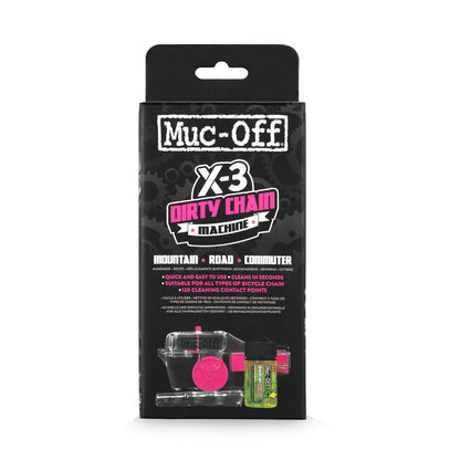 Muc-Off X-3 Máquina de Limpieza de Cadena de Bicicleta con Botella de Limpiador de 75 ml, Amarillo, 277US