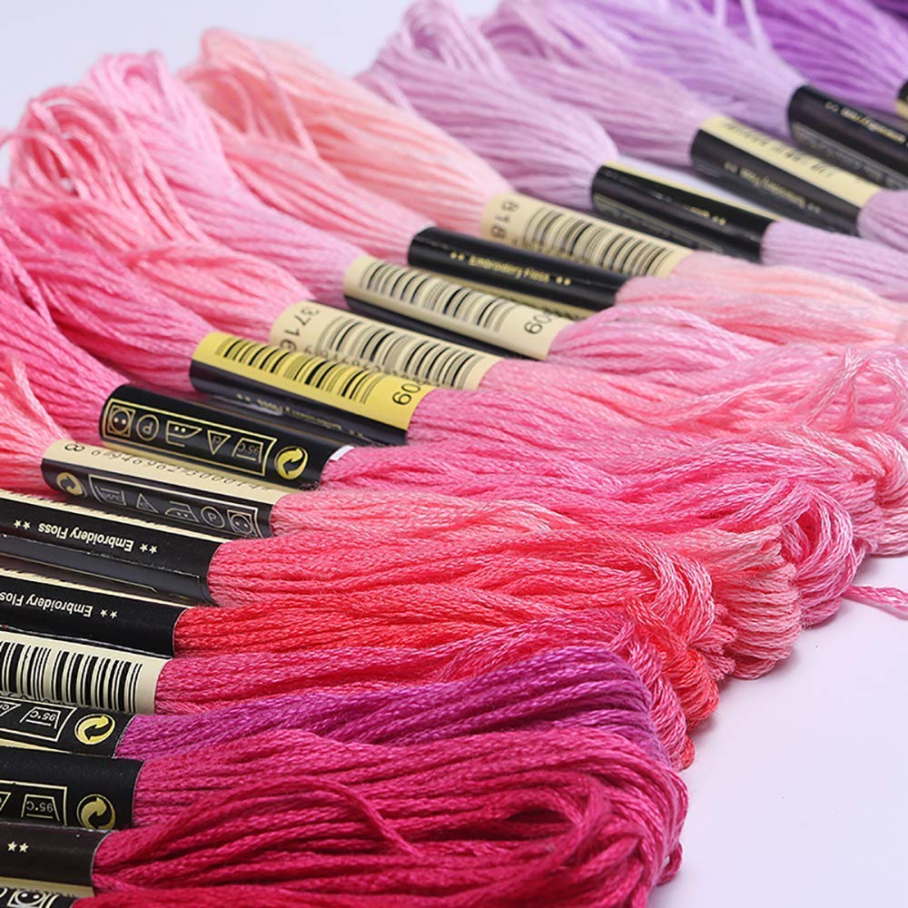 LOVIMAG Hilo de bordar, 140 colores, madejas, pulseras de amistad para hacer cuerdas de punto, kit de suministros de hilo fino, patrones de costura de algodón, cuerdas de ganchillo, tiras de ganchillo