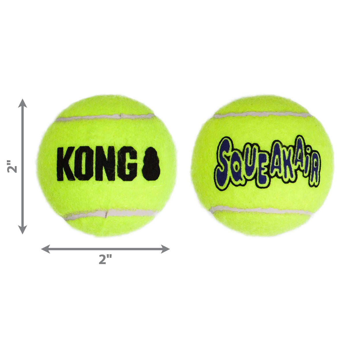 KONG Squeaker Tennis Balls, Small Dog Toy, 3-Pack