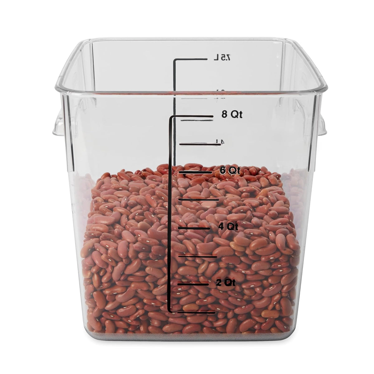 Rubbermaid Commercial contenedor Ahorra Espacio, Solo contenedor, Transparente
