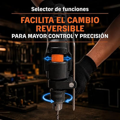 Truper Industrial ROTO-1/2N9, Rotomartillo/destornillador 1/2", 800W