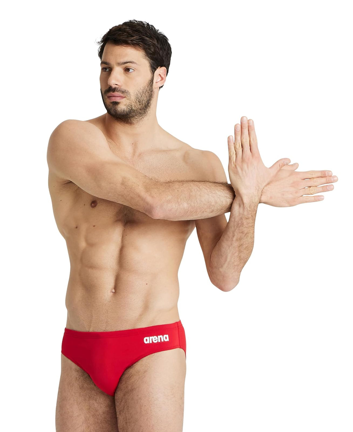 Arena Solid Team Traje de Baño para Hombre - Rojo - Blanco - 34