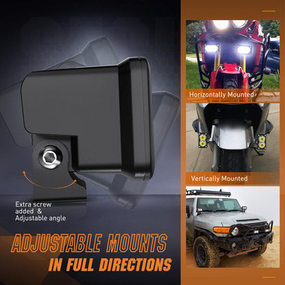 Nilight - 2 cápsulas LED para motocicleta, luz de inundación de 3 pulgadas, luz antiniebla todoterreno, 1160 lm, luz auxiliar EMC integrada para motocicleta, SUV, ATV, camión, barco, tractor, carretilla elevadora, 5 años de garantía