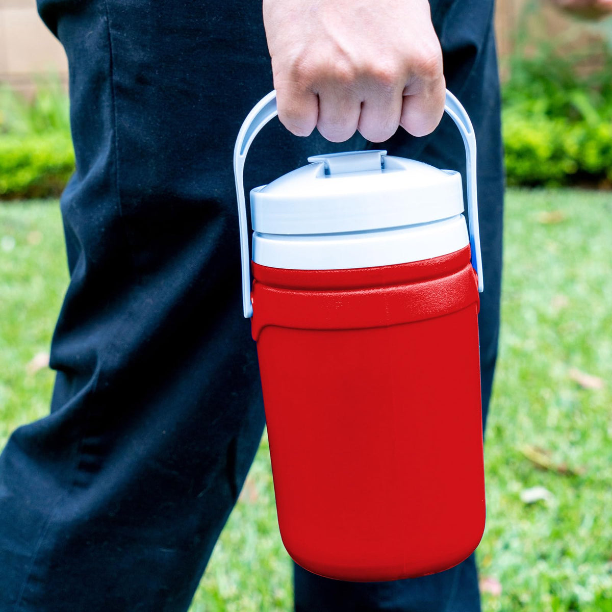 Guateplast Termo de Bebidas 1.5 L | Rojo, aislante de poliuretano, mantiene fríos o calientes, sin BPA
