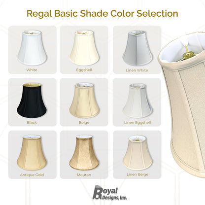Royal Designs Pantalla de lámpara True Bell, Tradicional, 5 x 10 x 8.5, Blanco