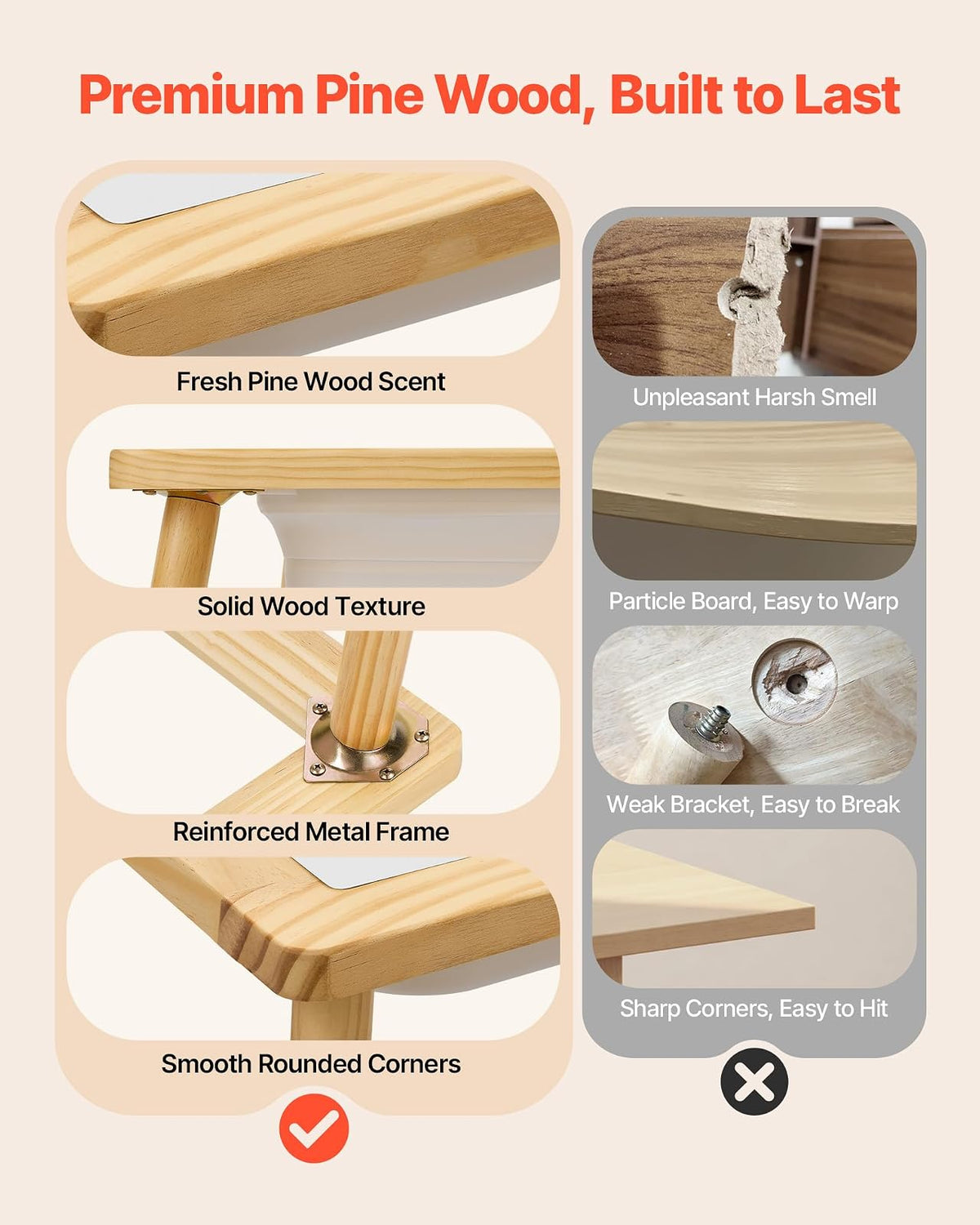 VEVOR Mesa Sensorial Infantil, Mesa de Madera de Actividades para Niños, con 2 Taburetes Tablero de Doble Cara y Cajas de Almacenamiento, Patas Antideslizantes, Multifuncional para Juegos Exploración