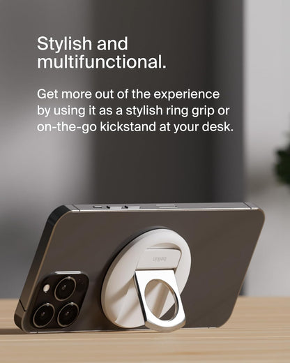Belkin - Soporte para cámara de continuidad para MacBook iPhone MagSafe para Air, Pro; Compatible con: 12, 13, 14, 15, 16, Color Blanco