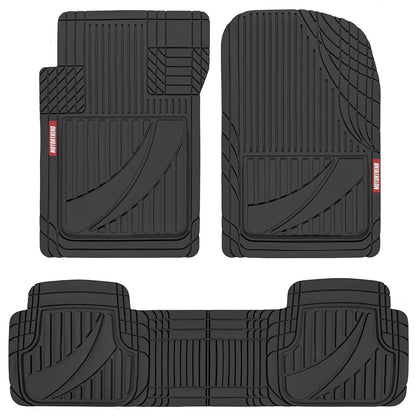 Motor Trend Alfombrillas de Goma OF-793-GR FlexTough para Auto y SUV - Negro -
