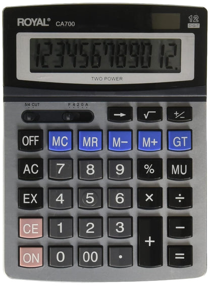 Royal CA-700, Calculadora de Escritorio, Pantalla Inclinada de 12 Dígitos
