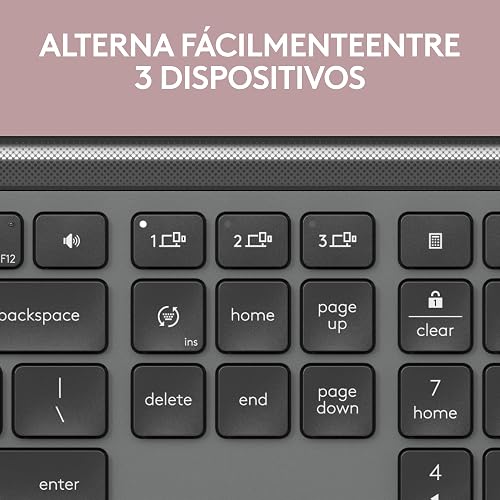 Logitech MK950 Signature Slim, Teclado y Mouse inalámbricos, diseño Elegante, Escritura y clicks discretos, Bluetooth, multisistema operativo, para Windows y Mac - Grafito