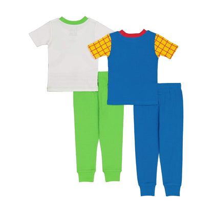Disney 4-Piece Snug-fit Cotton Pajamas Set Juego de pijamaNiños