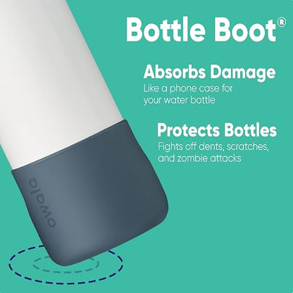 Owala Silicone Water Bottle Boot, Funda protectora Antideslizante para botella de agua 24 Oz, Azul