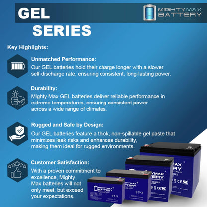 Mighty MAX Battery ML9-12GEL - 12 voltios 9 AH, Tipo Gel, Terminal F2, batería Recargable SLA AGM