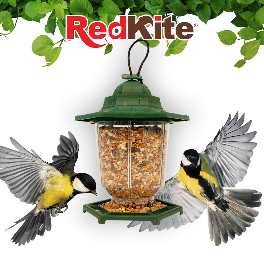 Red Kite Alimentador de Semillas Colgante para Aves con Capacidad de 360 Gramos + RedKite Bebedero Mini para Colibrí 68 Mililítros