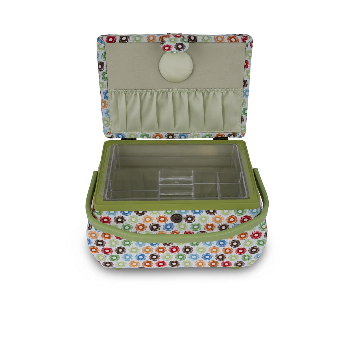 Dritz Cesta de costura, multicolor retro
