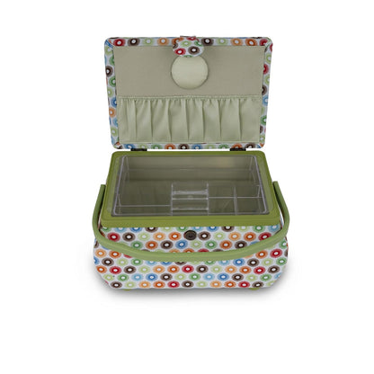 Dritz Cesta de costura, multicolor retro