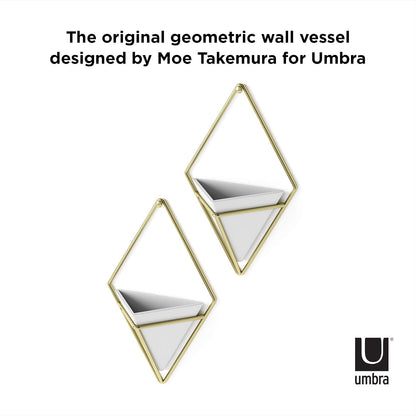 Umbra 470753-524 Trigg Hanging Planter Vase, Brass, Small, Latón