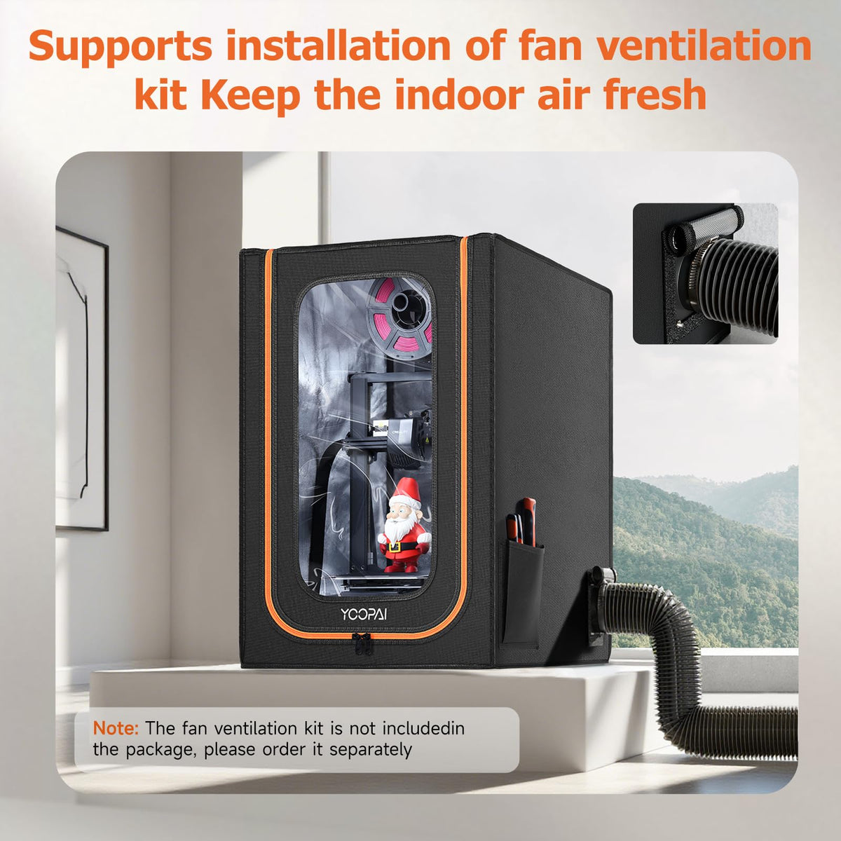 Carcasa para impresora 3D con iluminación LED, resistente al polvo, cubierta protectora de temperatura constante para Creality Ender 3/Ender 3 Pro/Ender 3V2/Ender 3S1/Neo/Anycubic Elegoo, 28.7 x 25.6 x 21.6 pulgadas