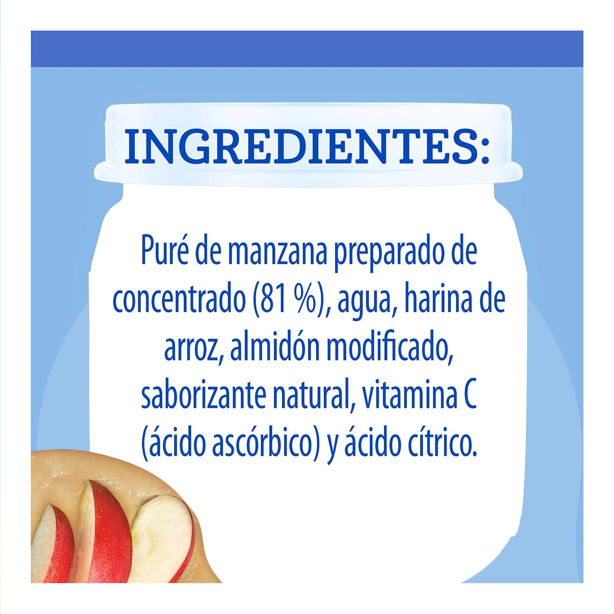 Gerber Papilla Etapa 3, A Partir de 8 Meses, Adicionado con Vitamina C, Manzana, Paquete de 12 Frascos de 170 g c/u
