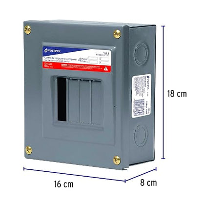 Volteck CCS-4, Centro de carga de sobreponer