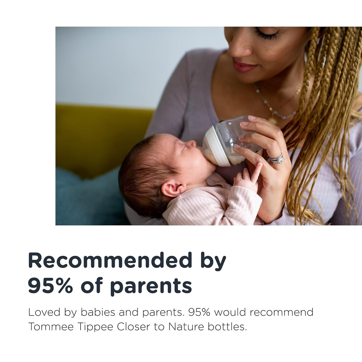 Tommee Tippee Closer to Nature - Botella para bebé, 3 unidades, 3 unidades