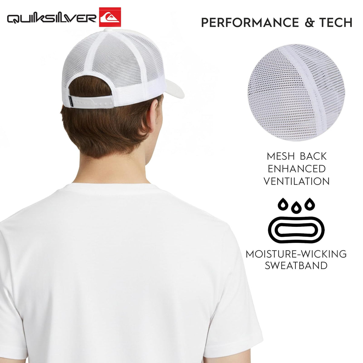 Quiksilver Premium Cotton Adjustable Snap Back Logo Gorra de béisbol Hombre