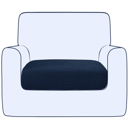 Ouka Funda de Cojín Elástica para Sofá, Reversible - Azul marino - Pequeño