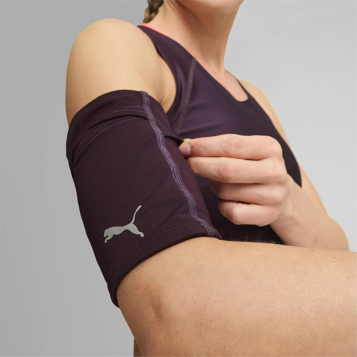 PUMA, Armpocket, Running Armband, Unisex, Talla CH/M, Morado