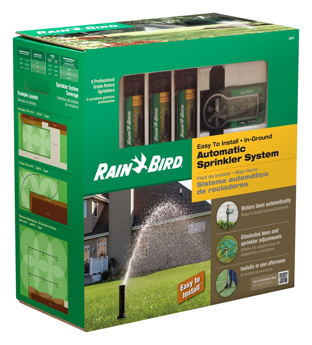 Rain Bird LG3HE Sistema de irrigación terrestre, Sistema de rociadores enterrados, Negro