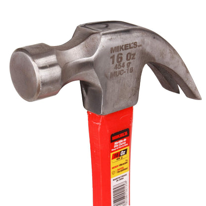 Mikel's MUC-16 Martillo de Uña Curva, Mango de Fibra de Vidrio, 16 oz