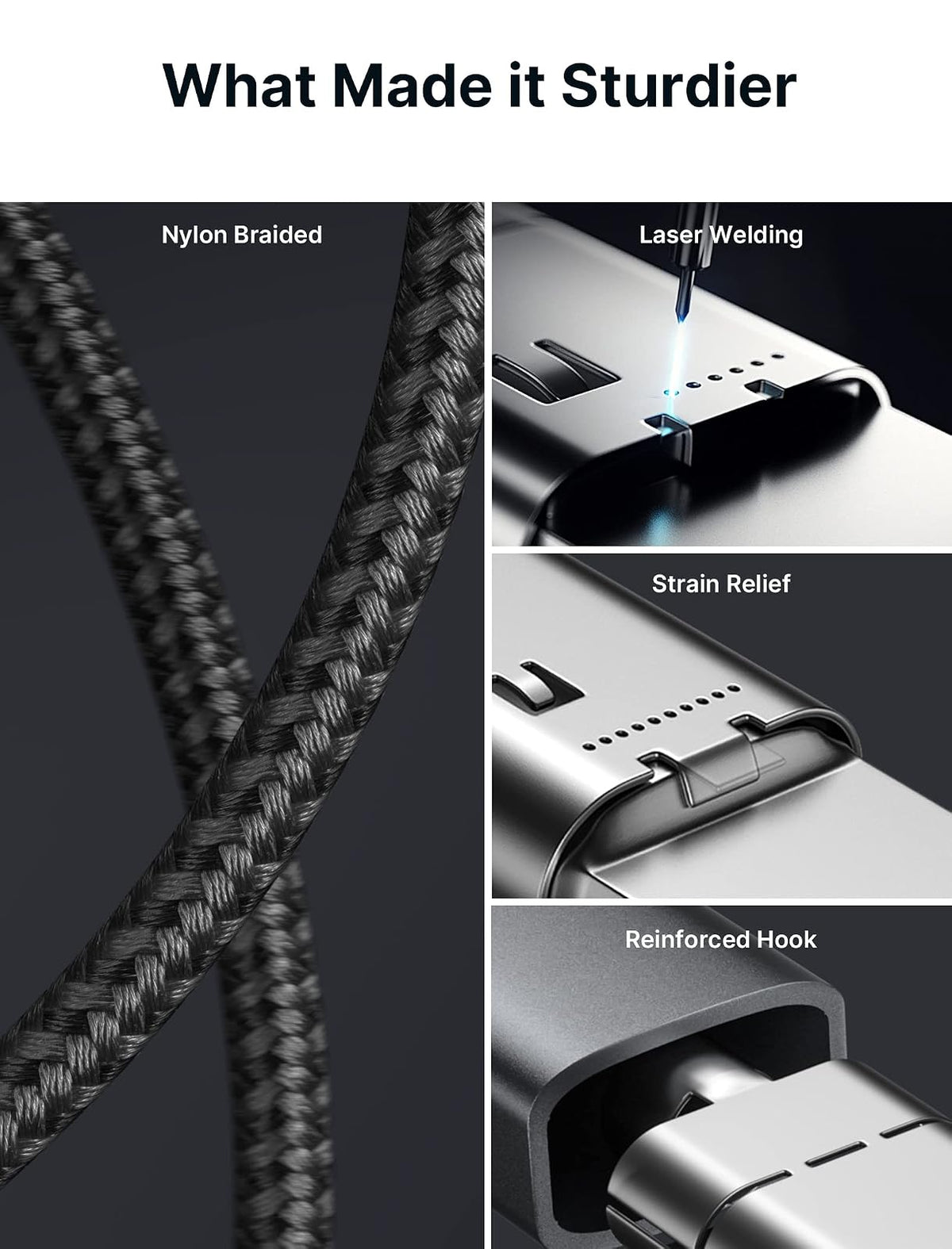 JSAUX Cable USB C a USB C de 100 W [2 unidades de 6.6 pies], cable de carga rápida tipo C compatible con iPhone 17/iPhone Air/iPhone 17 Pro/iPhone 17 Pro Max, iPhone 16/15 Series, Galaxy S/Note