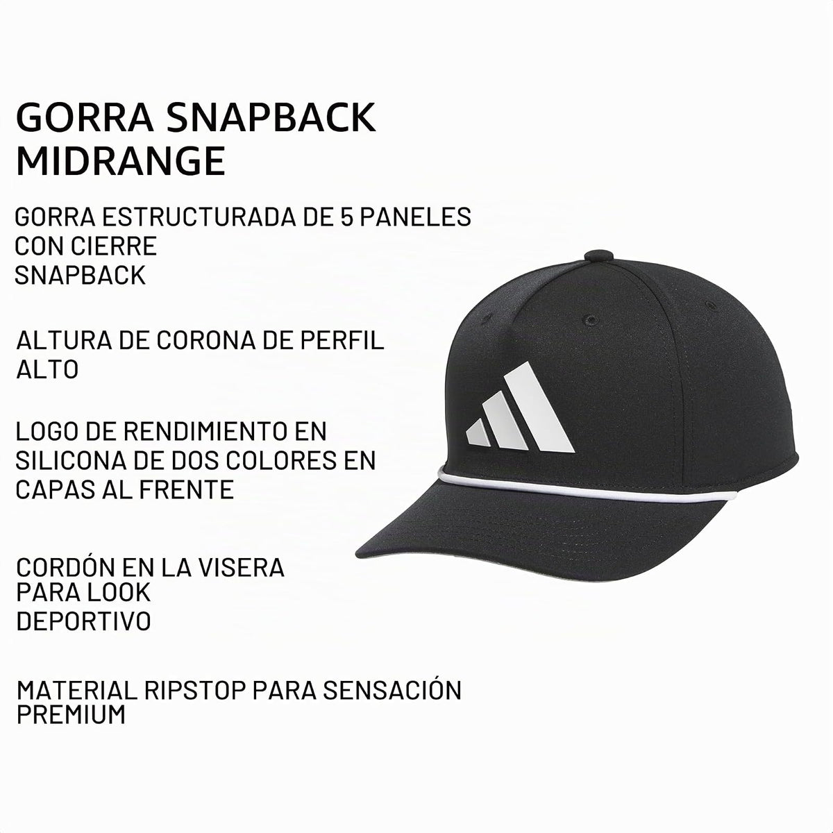 Adidas Sombrero Snapback de Gama Media para Hombre Gorra de béisbol Hombre
