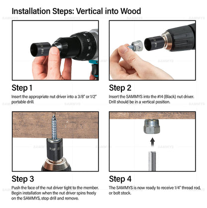 Everflow 8009925 - 25 3/20,3 cm Tornillo Vertical varilla roscada Anchor Diseñado para madera, acero zinc acabado, longitud de 3/8 X 2 - 1/5,1 cm - Tornillo (Pack de 25)