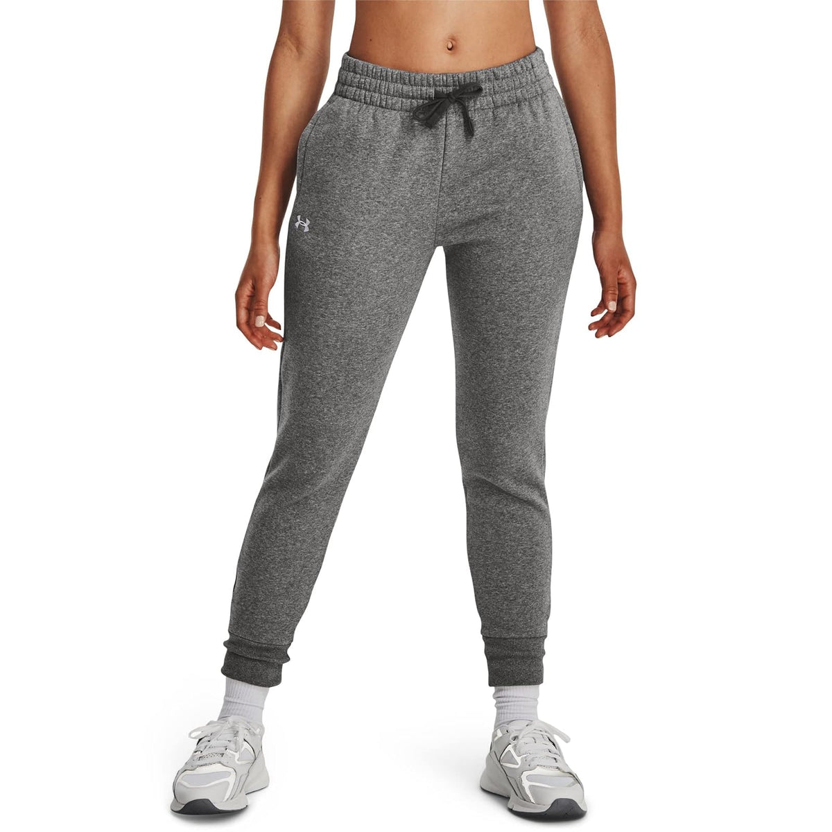Under Armour Rival Fleece Pantalón de Chándal Mujer - Castlerock Light Heather - White - XS