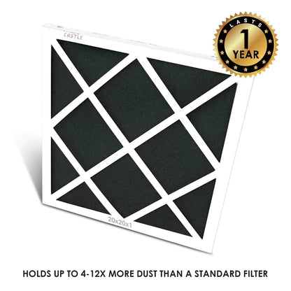 Castle Filters, Filtro de Horno HVAC de un año, 20 x 20 x 1 Pulgadas