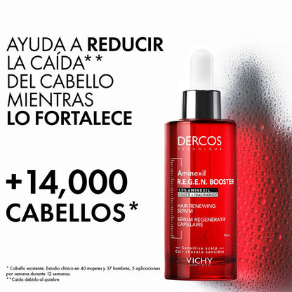 Vichy Dercos R.E.G.EN Booster Sérum Capilar Anti-Caída Dermatológico 90ml | Regenerador Capilar, con Aminexil y Niacinamida, Reduce Caída, Estimula Crecimiento y Aporta Volumen