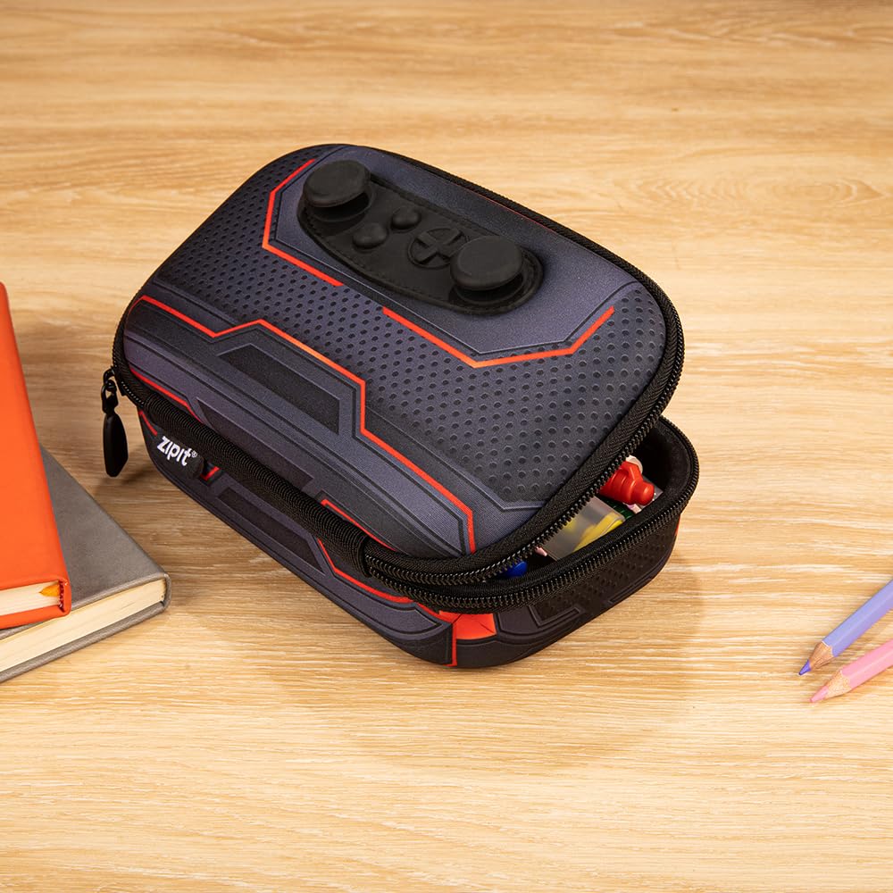 ZIPIT Estuche para lápices Gamer para niños, caja resistente para la escuela, organizador de papelería de gran capacidad