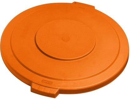 Carlisle FoodService Products 34103324 Bronco Tapa redonda de polietileno, 24 pulgadas de diámetro x 2.15 pulgadas de altura, naranja, para contenedores de basura de 32 galones (caja de 4) - Paquete de 4 - 32 Gallon Lid - Naranja