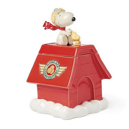 Lenox Chef Snoopy - Tarro para galletas | Porcelana duradera | Tamaño de 17.14 x 17.14 x 11.5 pulgadas | Regalo coleccionable para fanáticos de los cacahuetes