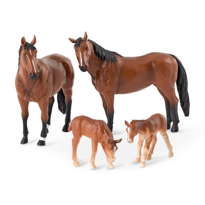 Terra by Battat Set de Figuras de Caballos de Juguete - Familia de Caballos