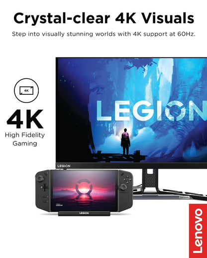 Legion Go USB-C Hub Dock para Legion Go - Base 6 en 1, expansión de Puerto, Carga, Video, Soporte Ethernet