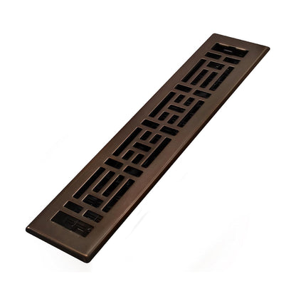 Decor Grates AJH214-RB - Registro oriental de piso, bronce - 2x14 Inches - Bronce