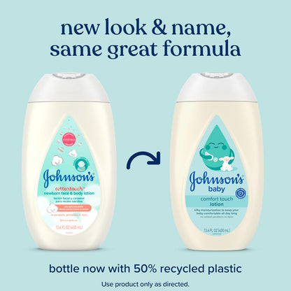 JOHNSON'S BABY Loción facial y Corporal Comfort Touch 400 ml - Hidratación Suave y Sin Parabenos