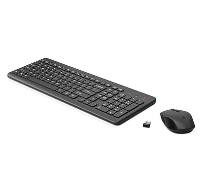 HP Combo Teclado en Español y Mouse Inalámbricos 330, Portátiles, Conectividad Inalámbrica de hasta 10 Metros, 2,4 GHz, Windows/Mac OS, Negro (2V9E6AA)