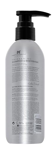 MARTHA DEBAYLE 3 en 1. Shampoo y gel de baño para cabello, barba y cuerpo. Con extractos de grano de café y carbón activado. Sin parabenos y ftalatos. 450 ml