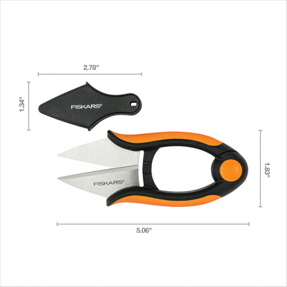 Fiskars - Tijeras de jardín para Hierbas, Tijeras de jardín de 5 Pulgadas, Tijeras de Mano con Funda y Mango de Agarre Suave, aptas para lavaplatos